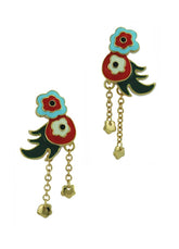 Silver Floral Dancing Earrings Gold-Plated - TimeLine Gifts